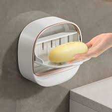 Covered Pot Style Wall-Mounted Soap Box | Double-Layer Soap Holder